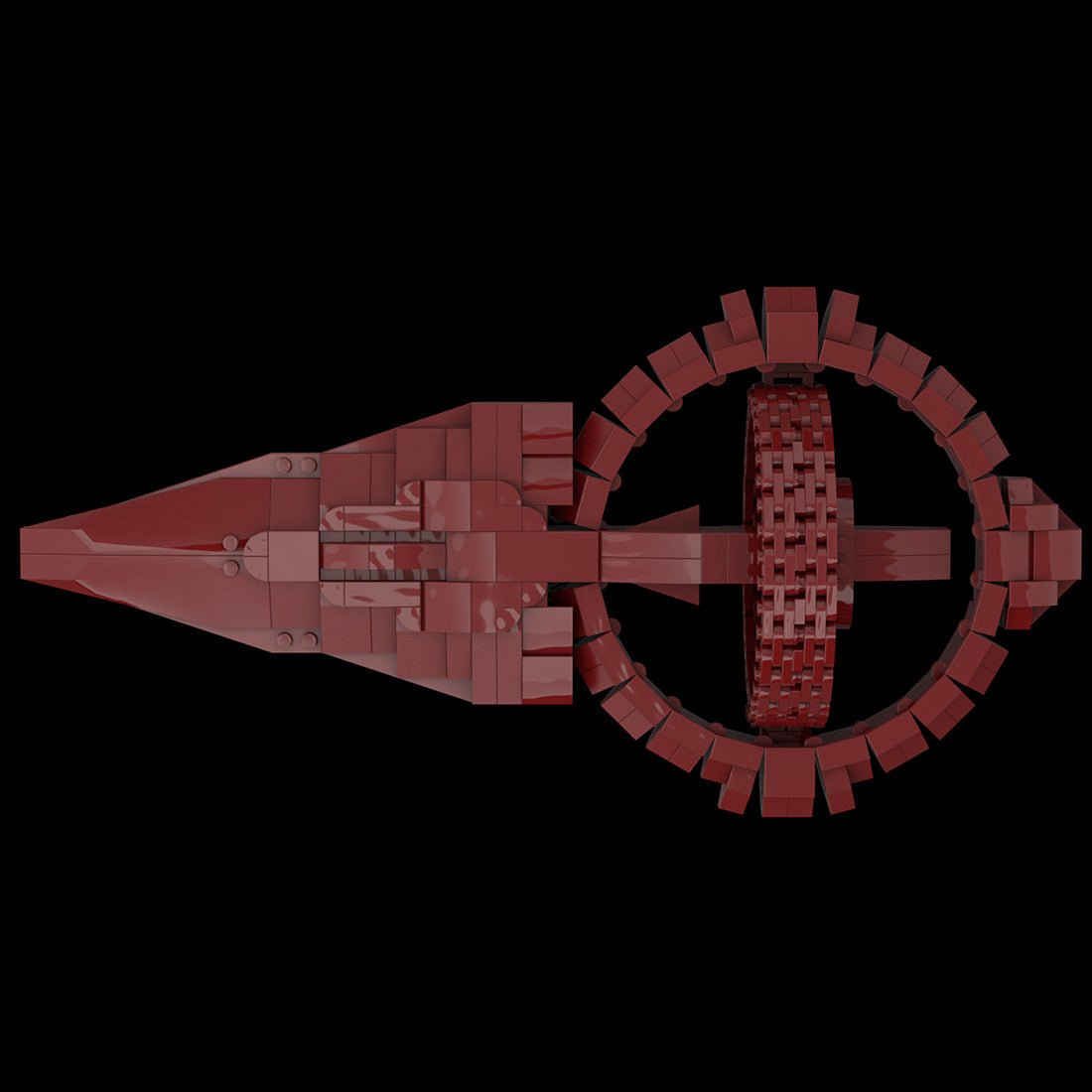 MOC - 113904 Vulcan D'kyr Class Warship Building Blocks - LesDiy -