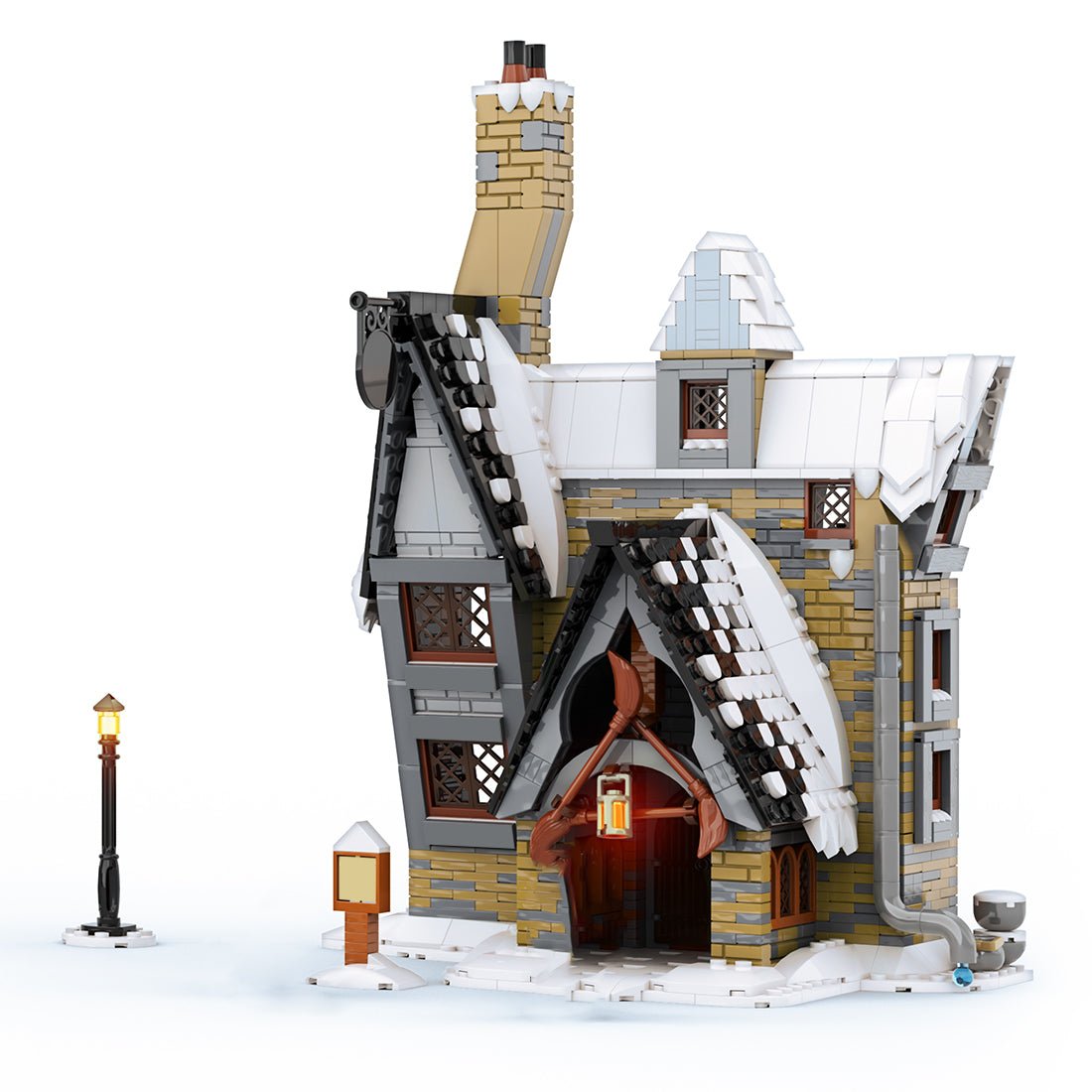 MOC - 114446 Winter Three Broomsticks Inn Building - LesDiy -