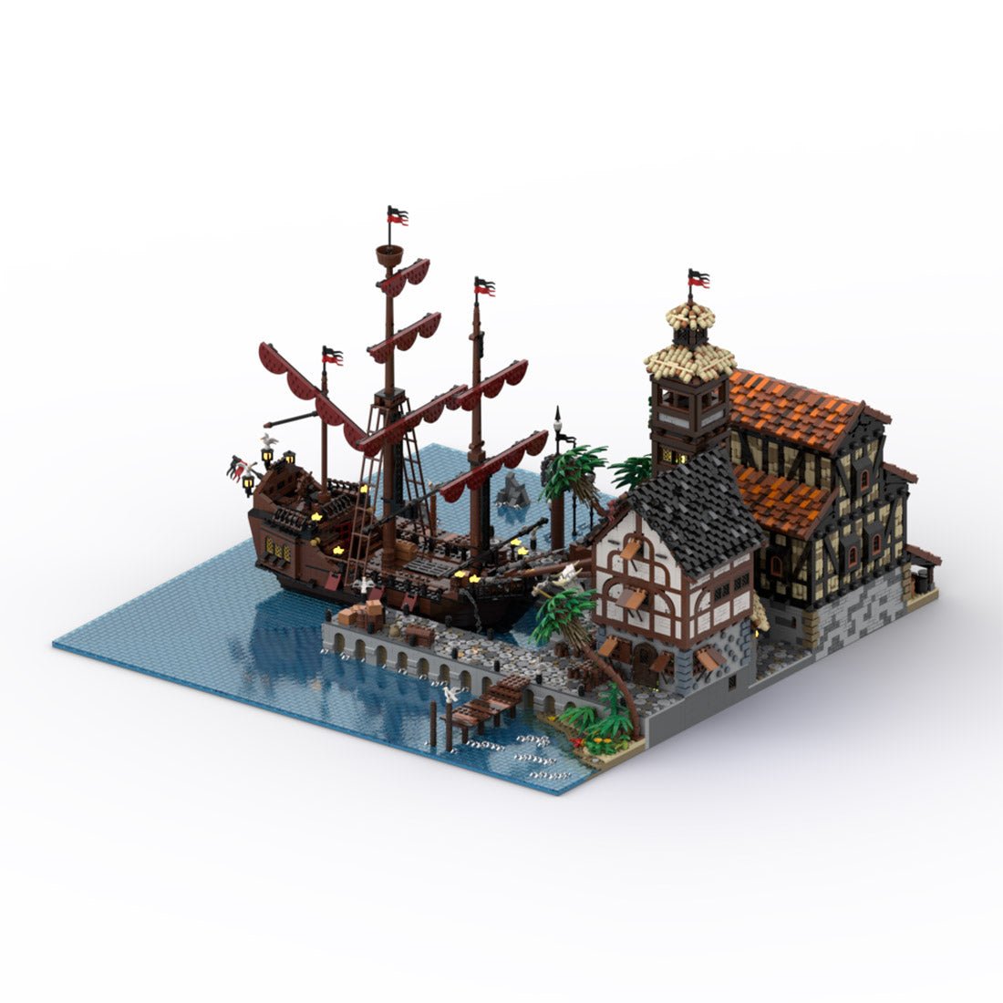 MOC - 114510 Port Sauvage Pirate Town - LesDiy