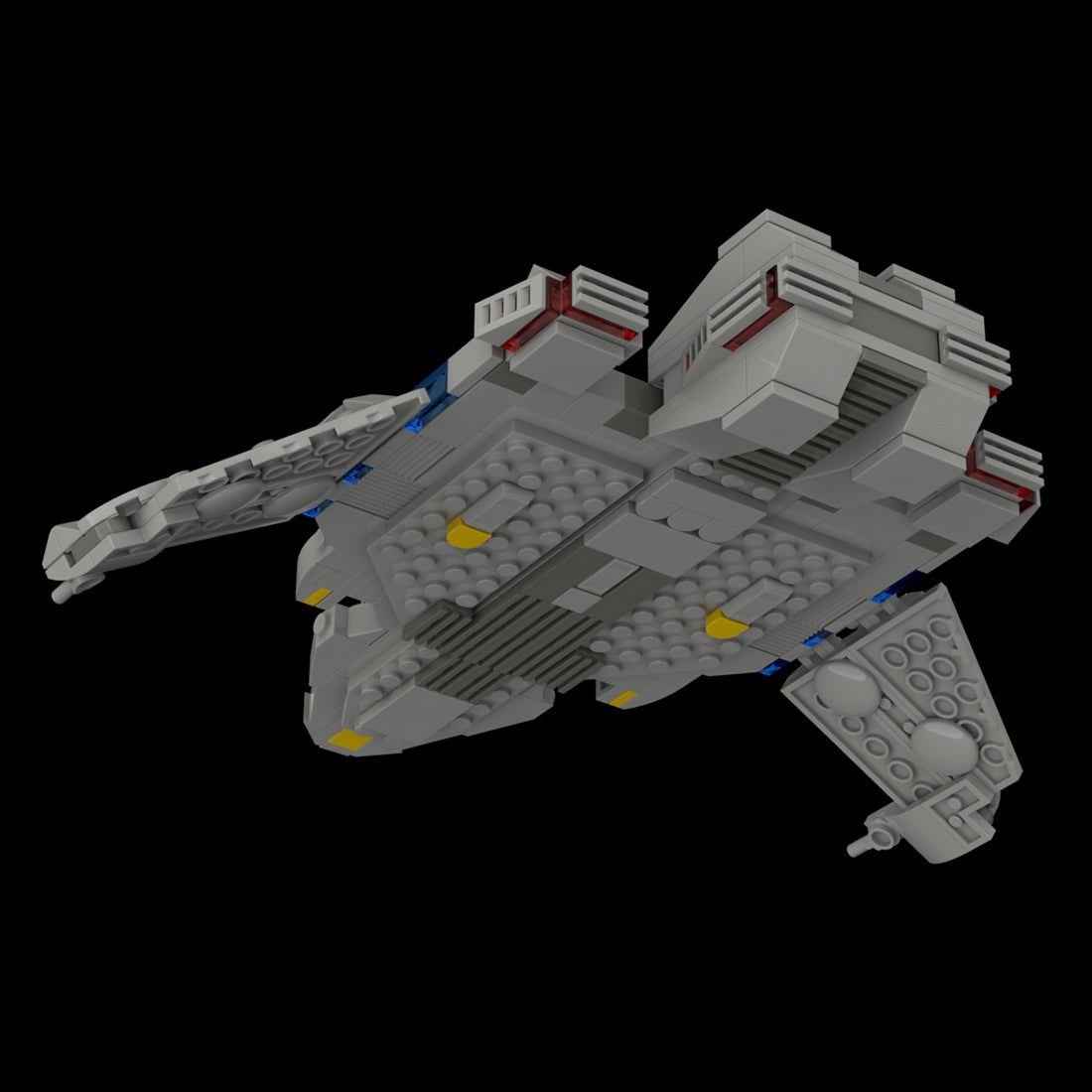 MOC - 114838 Maquis Raider Space Warship Building Blocks - LesDiy -