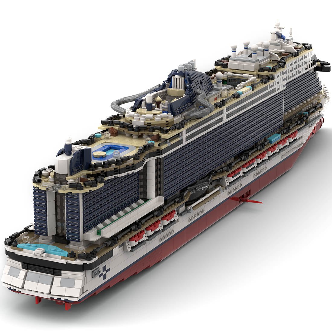 MOC - 116714 MSC Seashore Cruise Ship Building Blocks - LesDiy -