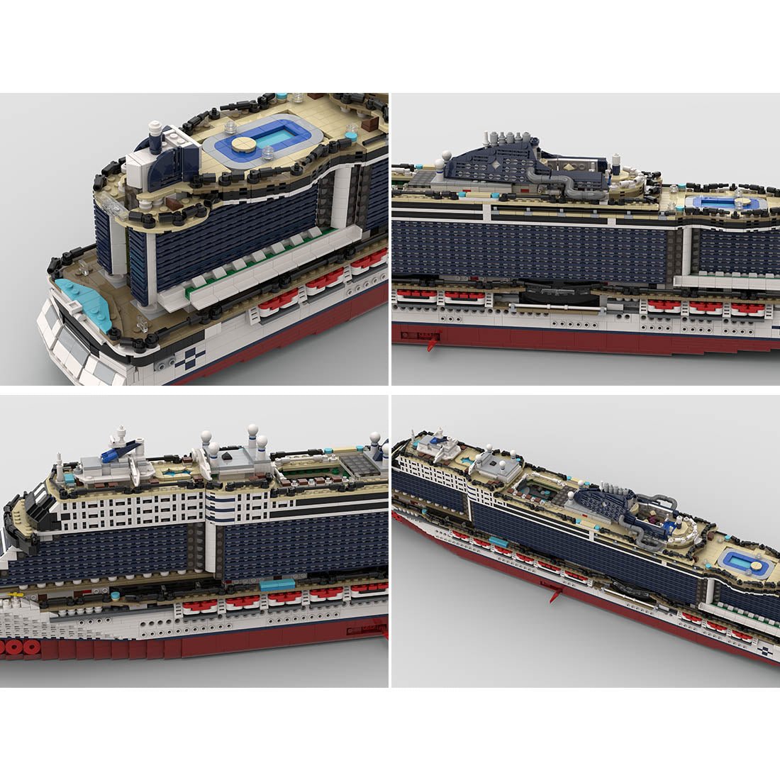 MOC - 116714 MSC Seashore Cruise Ship Building Blocks - LesDiy -