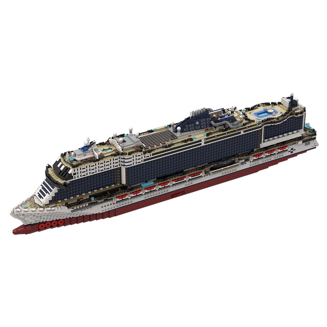 MOC - 116714 MSC Seashore Cruise Ship Building Blocks - LesDiy -