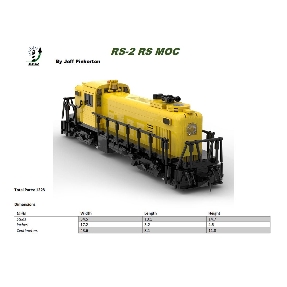 MOC - 117007 RS - 2 Roberval and Saguenay Railway Company 20 Model - LesDiy - Locomotive