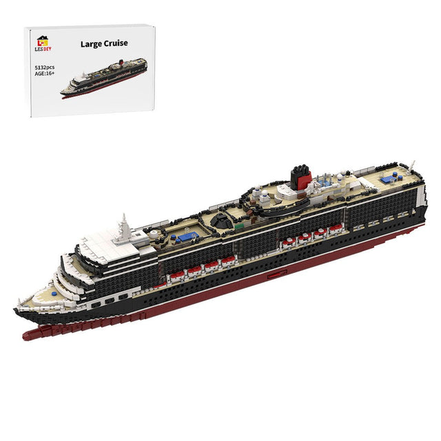 MOC - 119910 1/375 Queen Elizabeth Cruise Building Blocks - LesDiy -