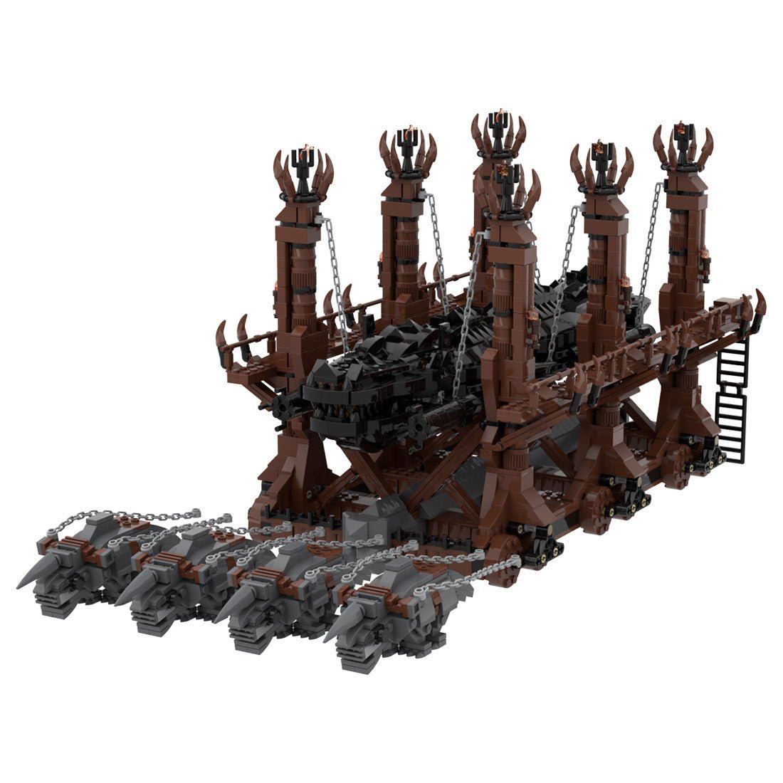 MOC - 122034 Wolf - head Siege Hammer Movie Model - LesDiy -