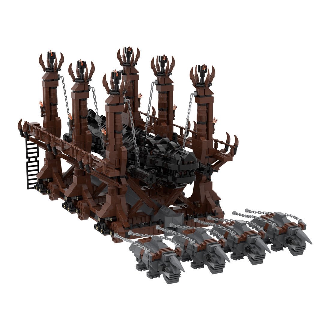 MOC - 122034 Wolf - head Siege Hammer Movie Model - LesDiy -