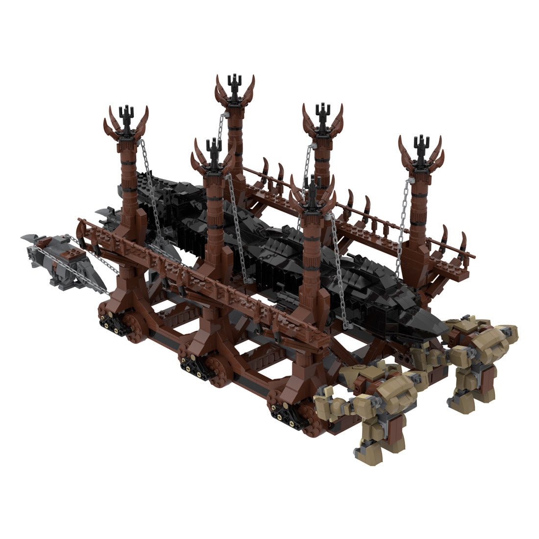 MOC - 122034 Wolf - head Siege Hammer Movie Model - LesDiy -