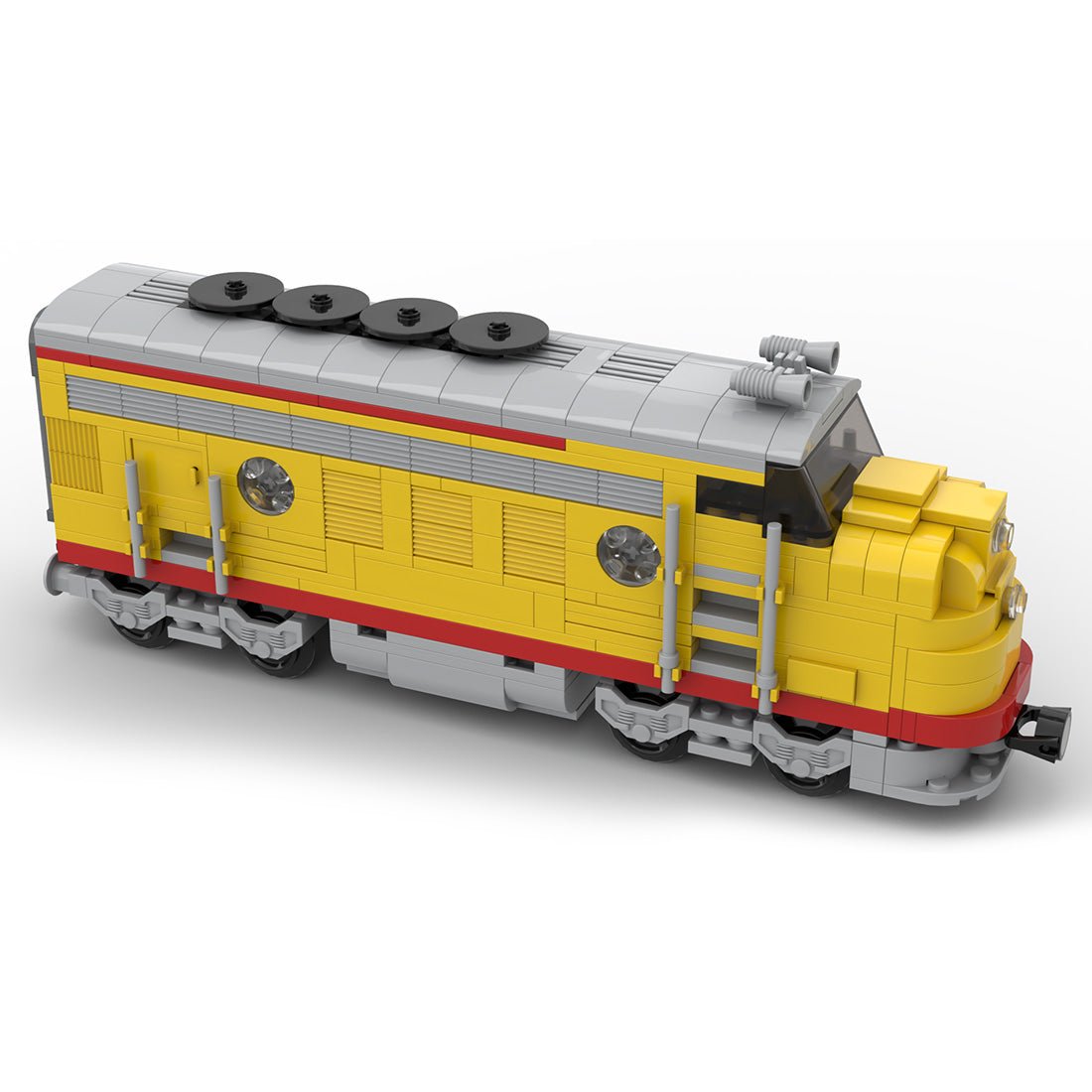 MOC - 122319 Union Pacific Locomotive Train Model - LesDiy - Locomotive