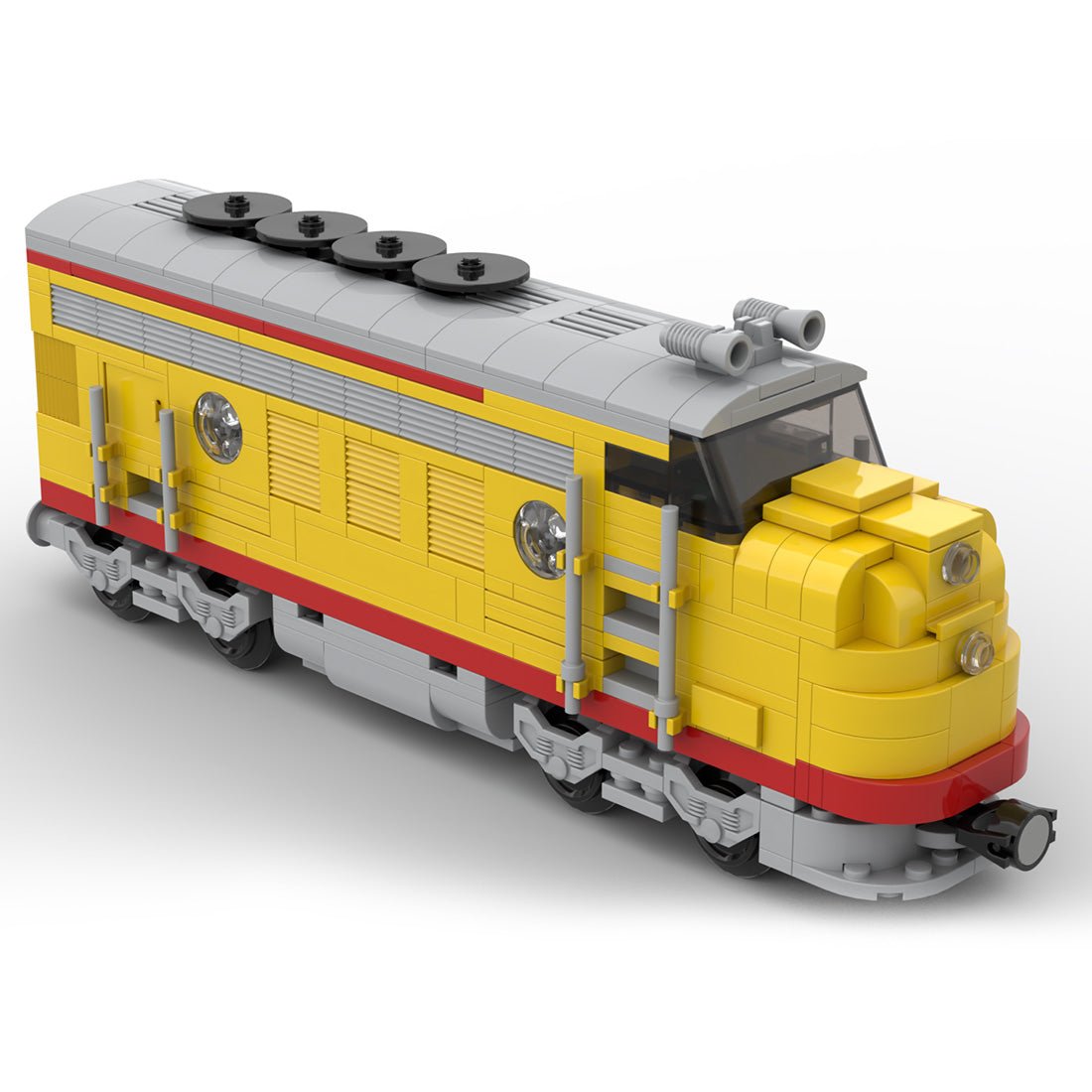 MOC - 122319 Union Pacific Locomotive Train Model - LesDiy - Locomotive