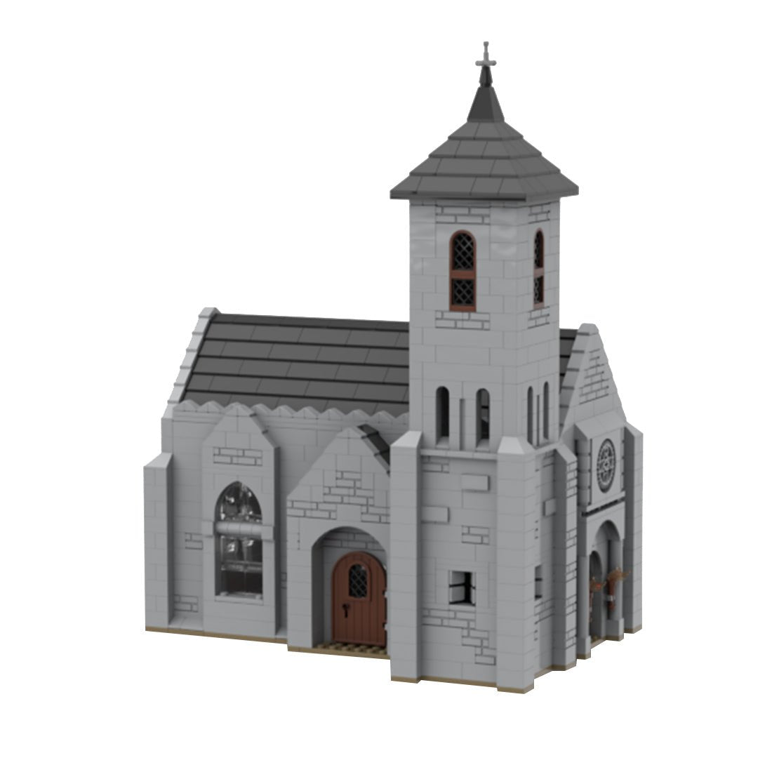 MOC - 124030 Medieval Bell Tower Church Model - LesDiy -