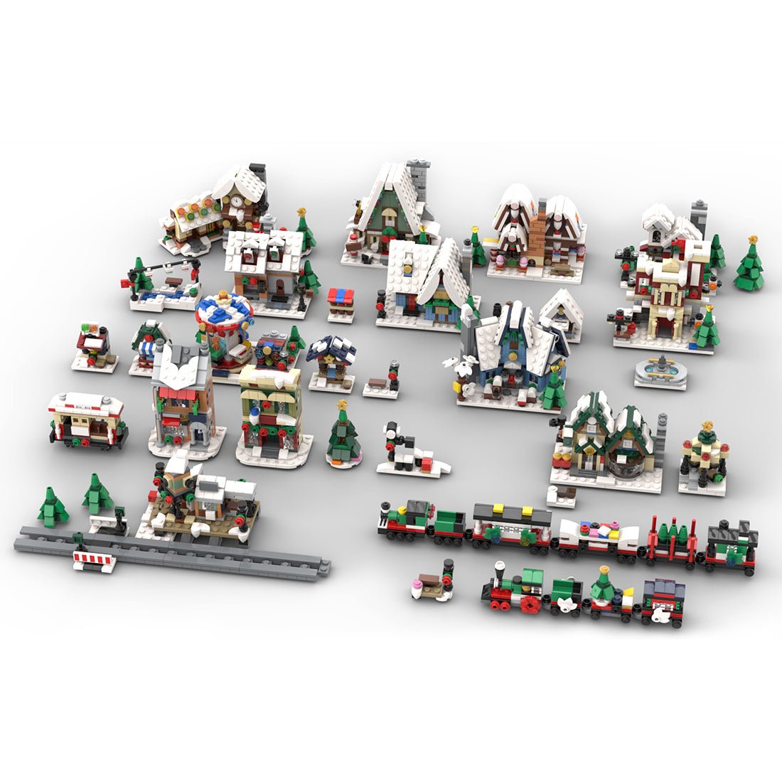 MOC - 124484 Winter Village Street View Building Blocks - LesDiy -