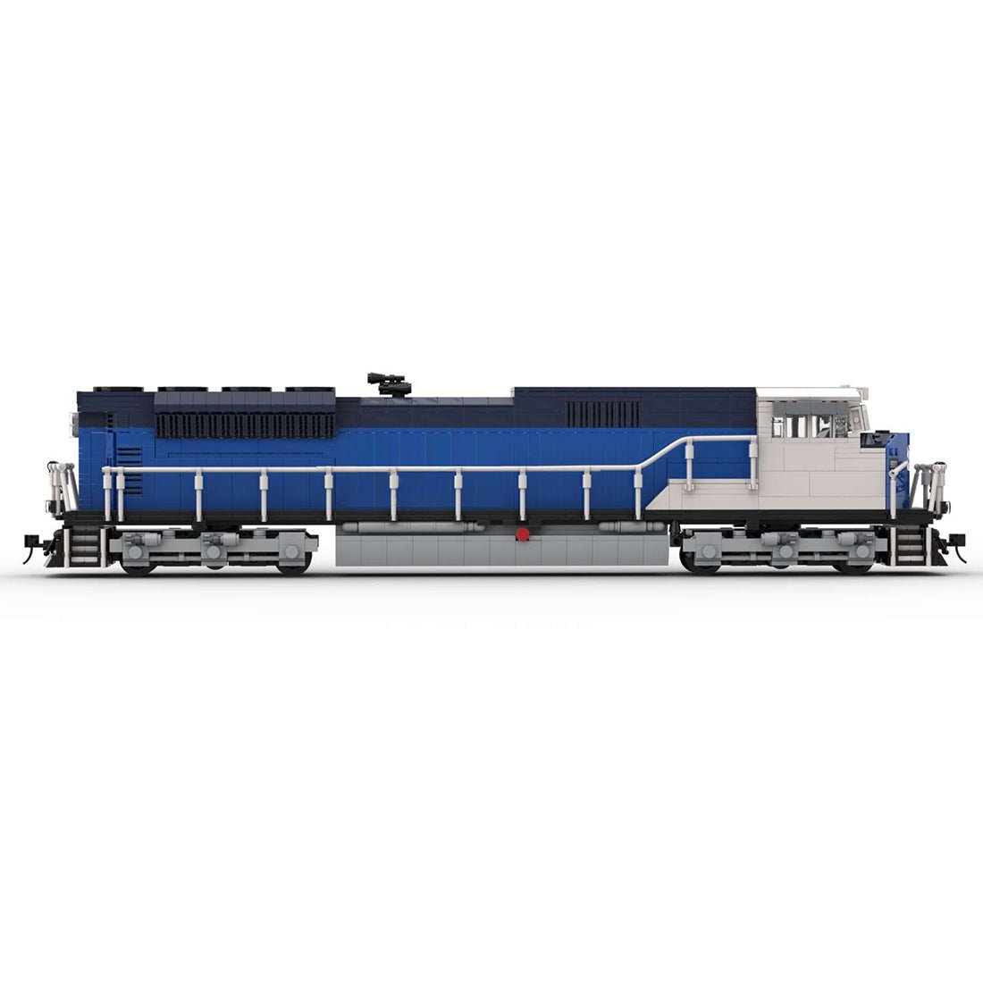 MOC - 125573 EMD SD90/43MAC Salt Fantasy Livery Train Model - LesDiy - Building Blocks -