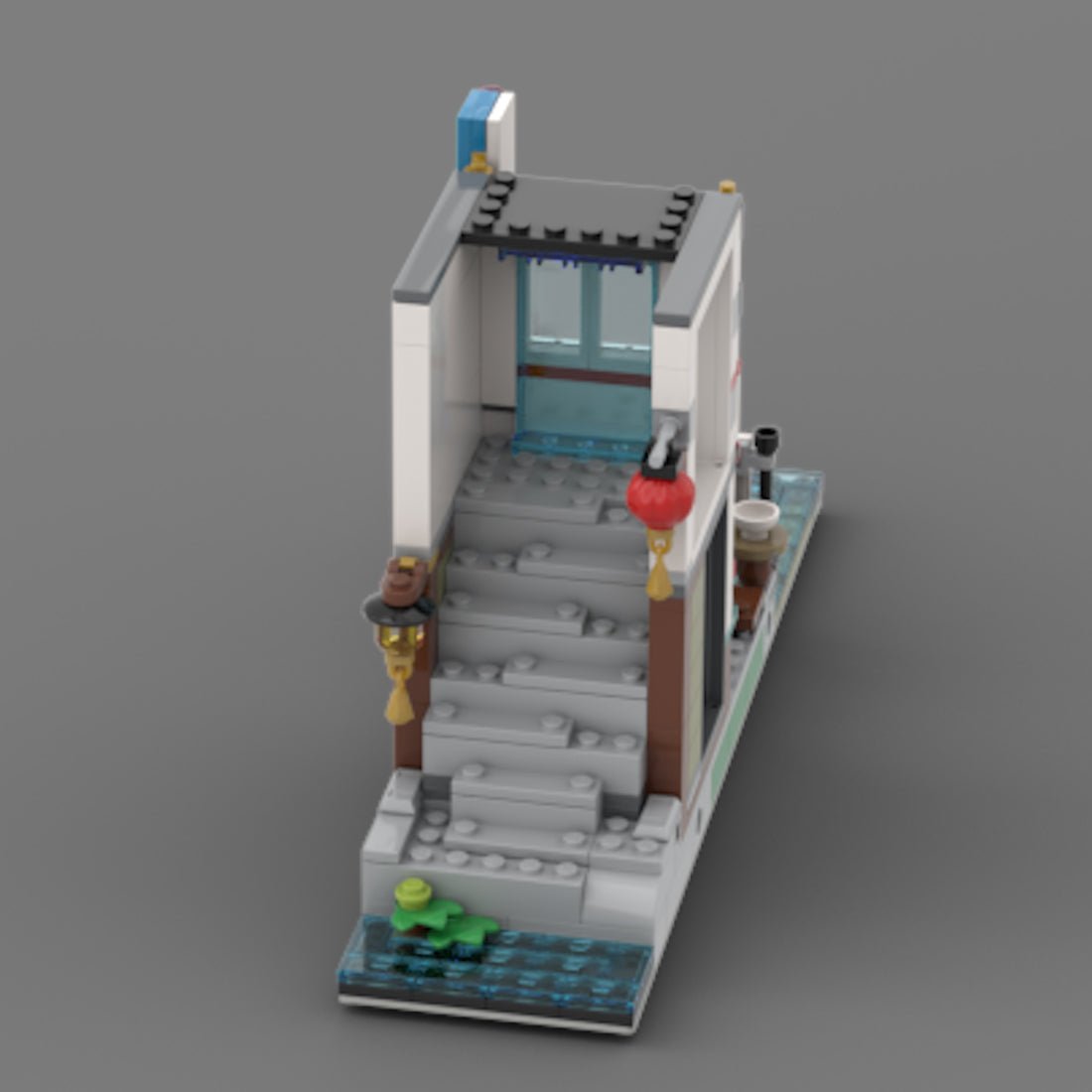 MOC-125588 Modular Noodle Shop Building Blocks-LesDiy-MOC-