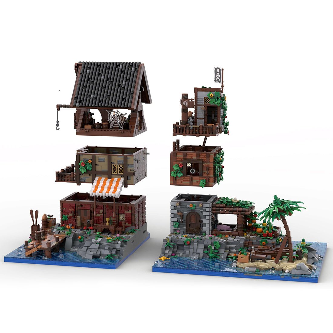 MOC - 126702 Pirate Van Dyke's Island Model - LesDiy -