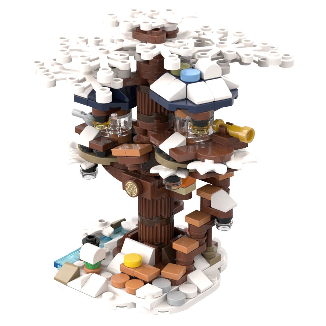 MOC - 126705 Tree House - Winter Version Building Blocks - LesDiy -