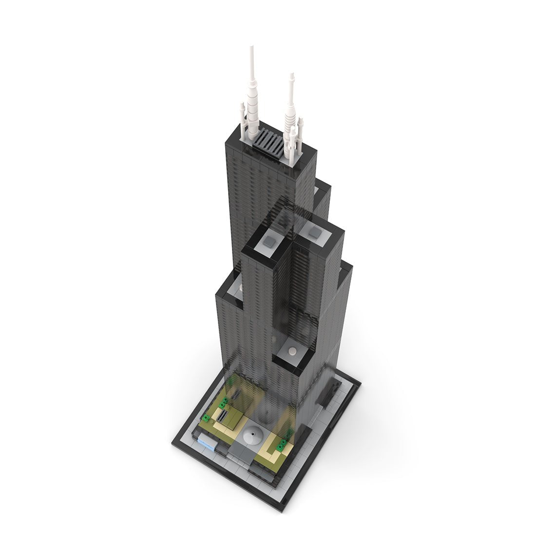 MOC - 127024 Willis Tower (Sears Tower) 1:800 Scale - LesDiy -