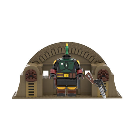 MOC - 127778 & 139377 Boba Fett Action Figure & Throne(with Helmet) - LesDiy -
