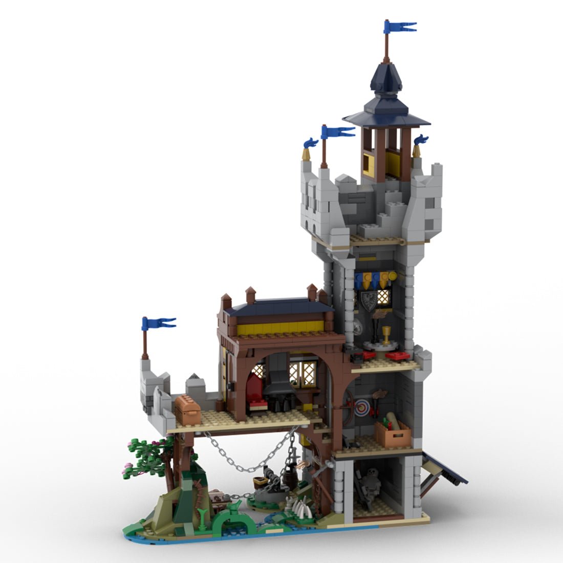MOC - 128084 Medieval River Outpost Model Building Blocks - LesDiy -