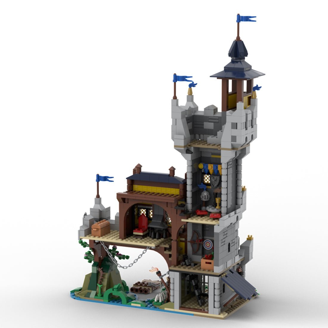 MOC - 128084 Medieval River Outpost Model Building Blocks - LesDiy -