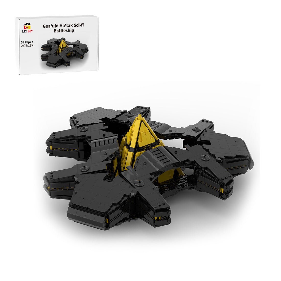 MOC - 128542 Goa'uld Ha'tak Sci - fi Battleship - LesDiy -