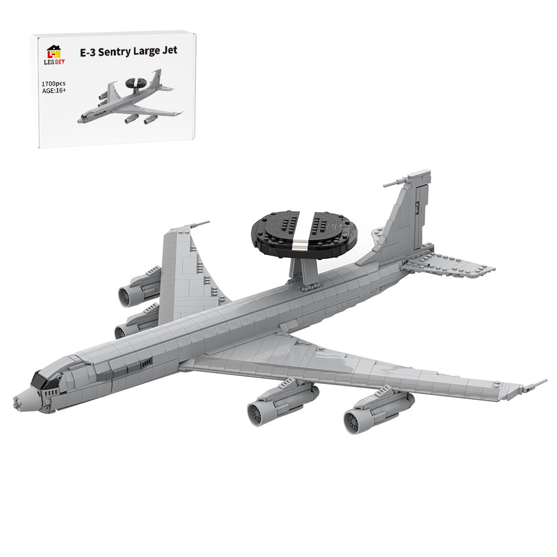MOC - 128557 1/80 E - 3 Sentry Large Jet Military Early - warning Aircraft - LesDiy -