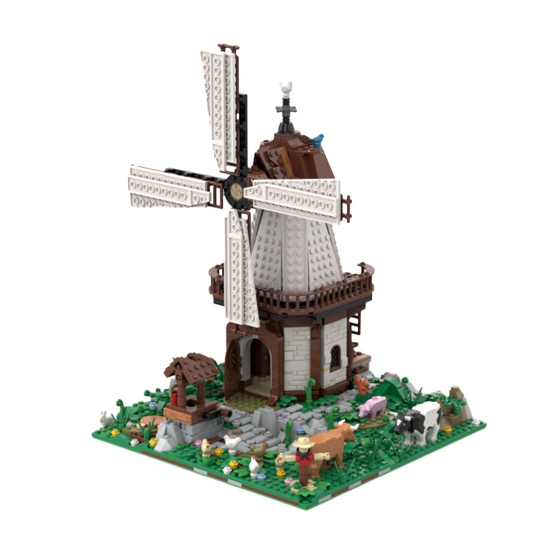 MOC - 129456 Medieval Town Windmill - LesDiy -