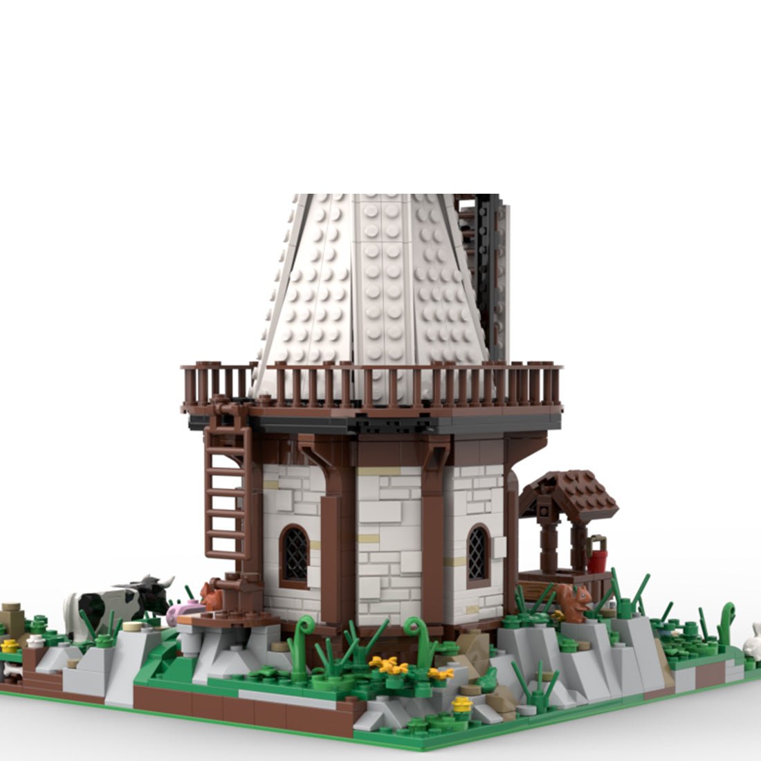 MOC - 129456 Medieval Town Windmill - LesDiy -