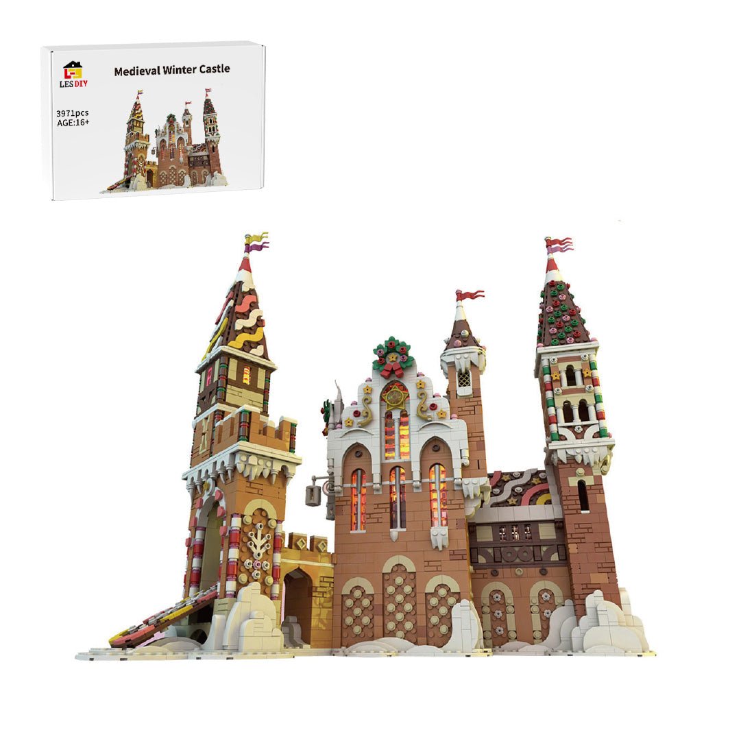 MOC - 130576 Medieval Winter Castle Model - LesDiy - Locomotive