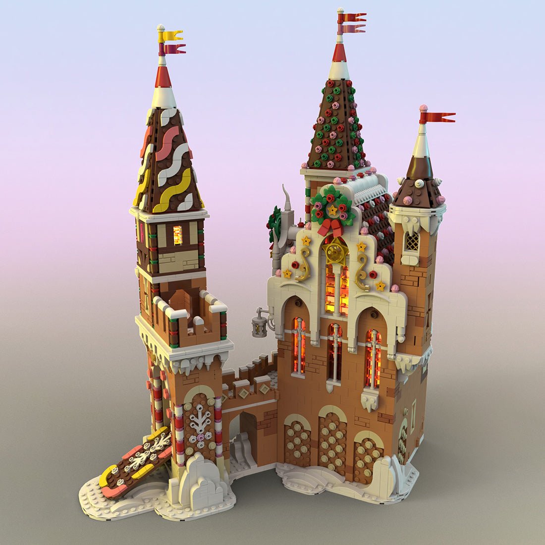 MOC - 130576 Medieval Winter Castle Model - LesDiy - Locomotive