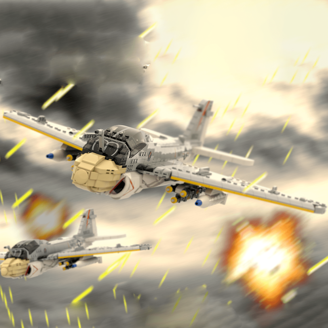 MOC - 130722 1:35 Scale A - 6E Intruder Building Blocks - LesDiy - Building Blocks