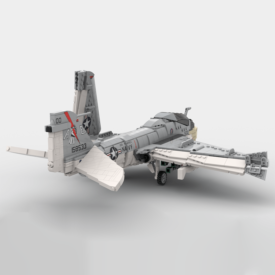 MOC - 130722 1:35 Scale A - 6E Intruder Building Blocks - LesDiy - Building Blocks