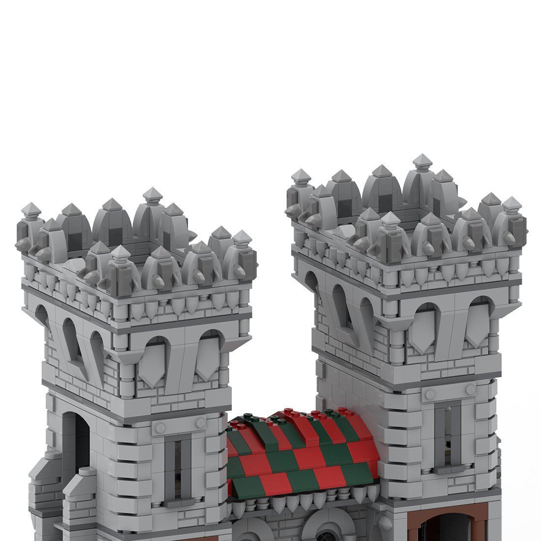 MOC - 130978 Medieval Red Castle Gate - LesDiy -