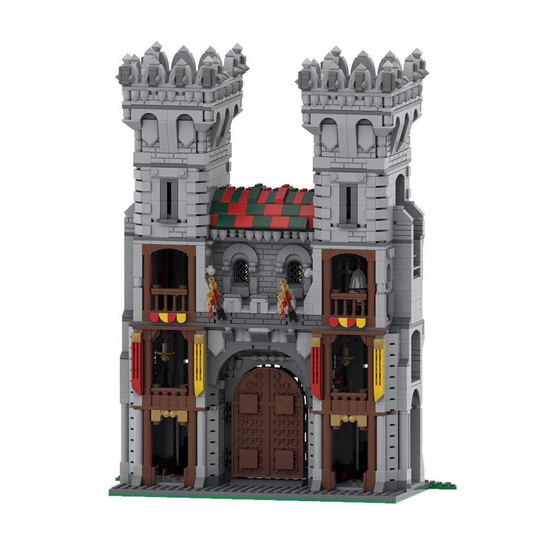 MOC - 130978 Medieval Red Castle Gate - LesDiy -