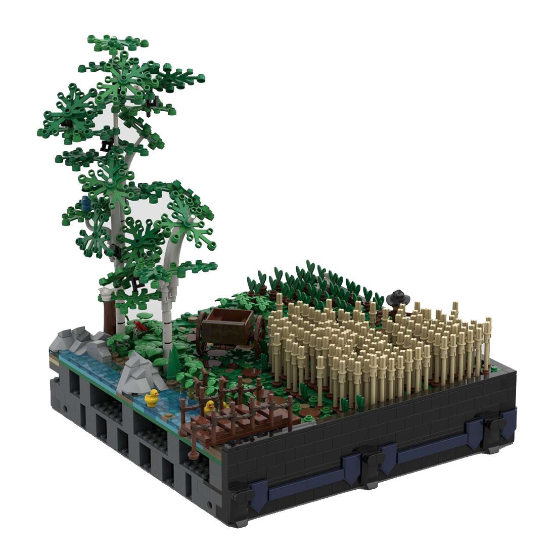 MOC - 131114 A4 - Landscape with fields and trees - LesDiy -