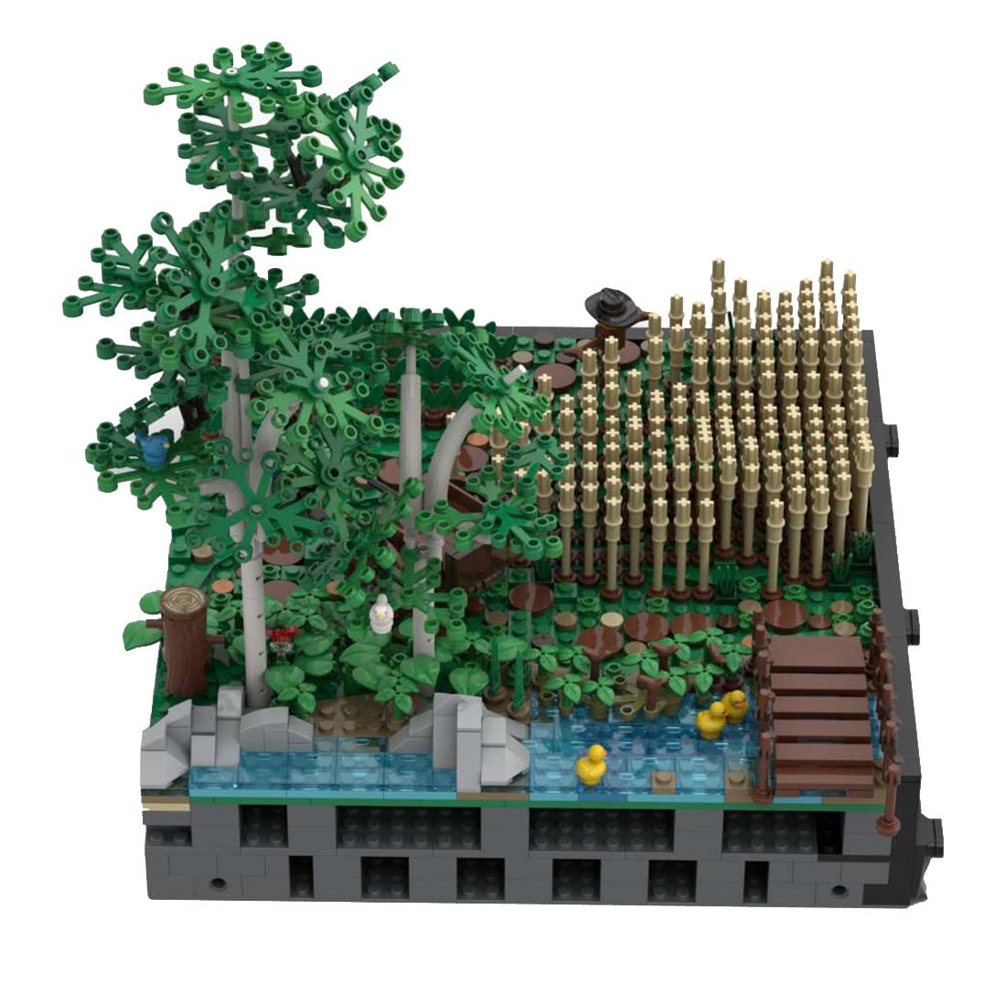 MOC - 131114 A4 - Landscape with fields and trees - LesDiy -