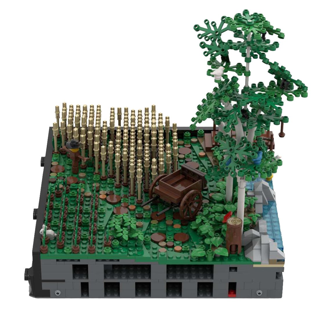 MOC - 131114 A4 - Landscape with fields and trees - LesDiy -