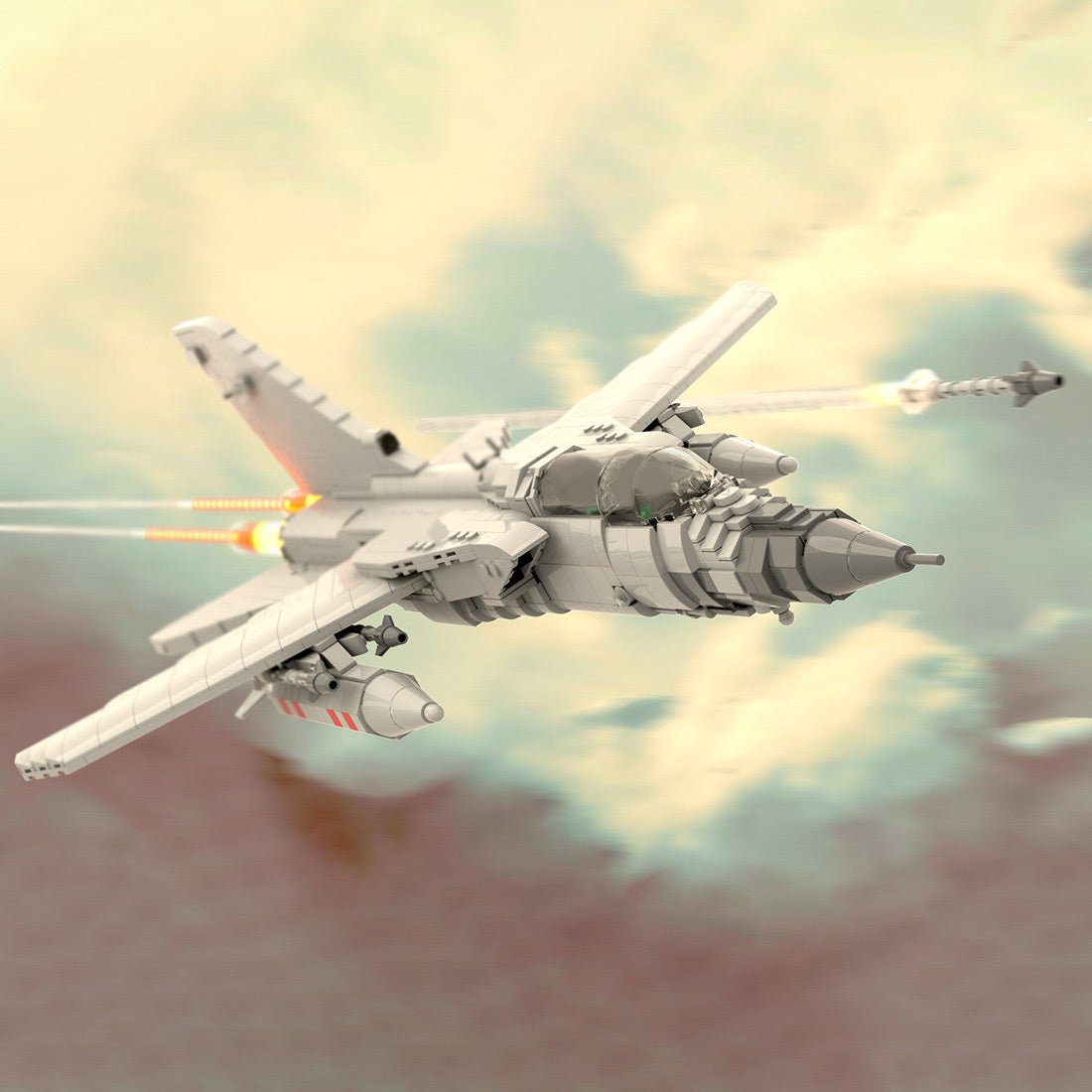 MOC - 131194 1:35 Scale Panavia Tornado ADV F.3 Building Blocks - LesDiy - Building Blocks