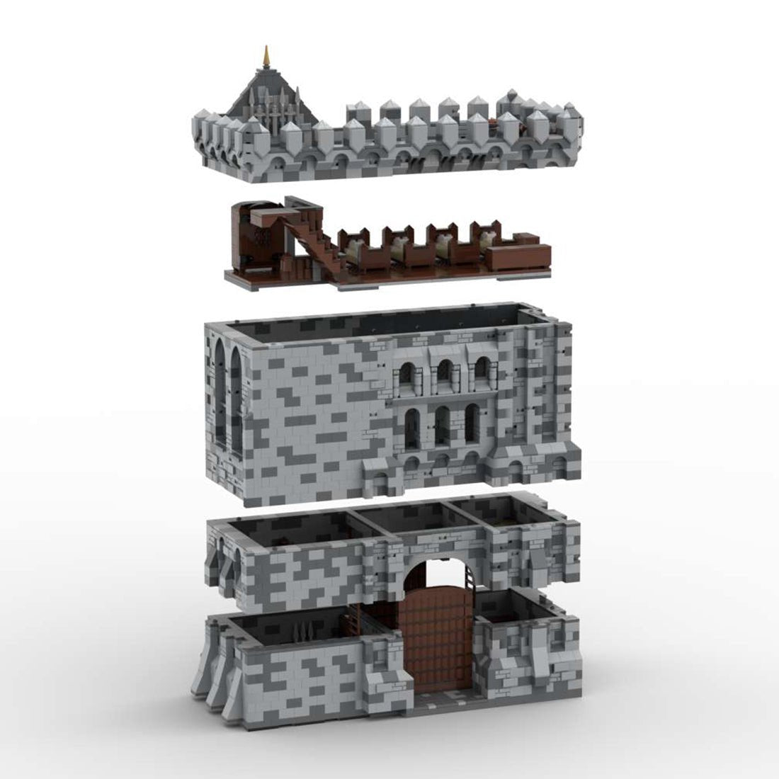 MOC - 131251 H16 Palace Gatehouse Building Blocks Set - LesDiy - Building Blocks