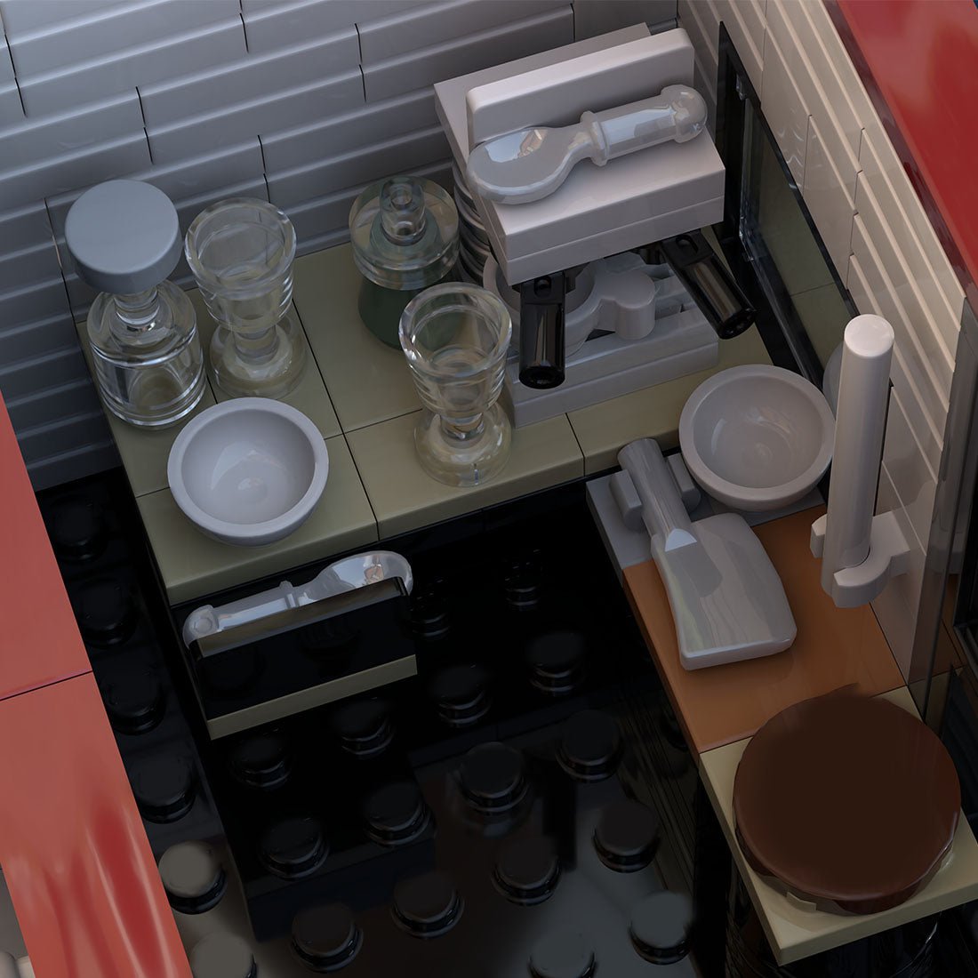 MOC - 131435 3 - in - 1 Fashion Store+Design Studio+Flower Shop - LesDiy -