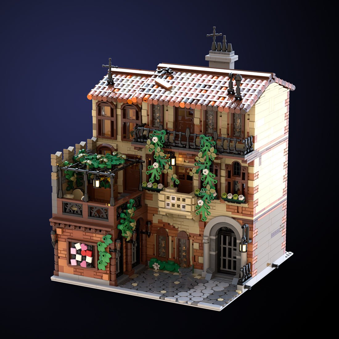 MOC - 131698 Balcony of Juliet European Town - LesDiy -