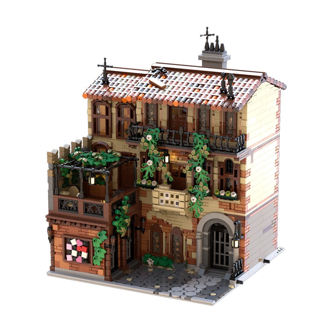 MOC - 131698 Balcony of Juliet European Town - LesDiy -