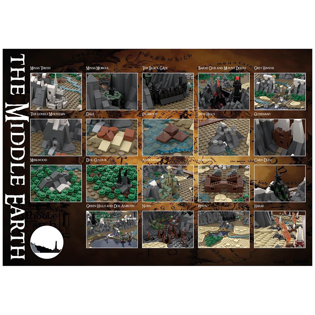 MOC - 133505 UCS Middle Earth Map Buiding Blocks - LesDiy - Building Blocks