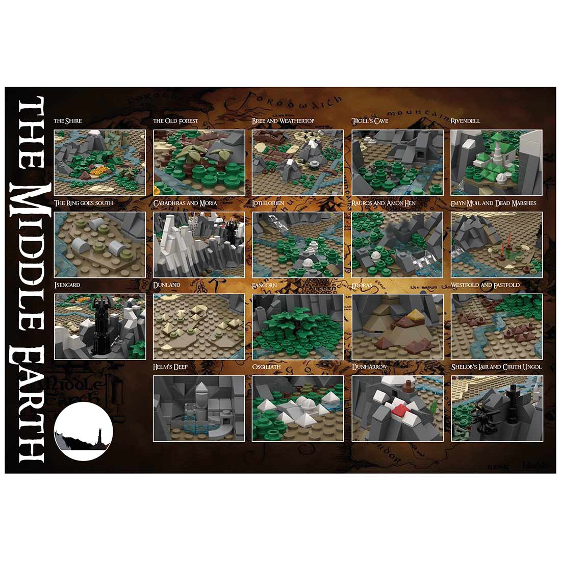 MOC - 133505 UCS Middle Earth Map Buiding Blocks - LesDiy - Building Blocks