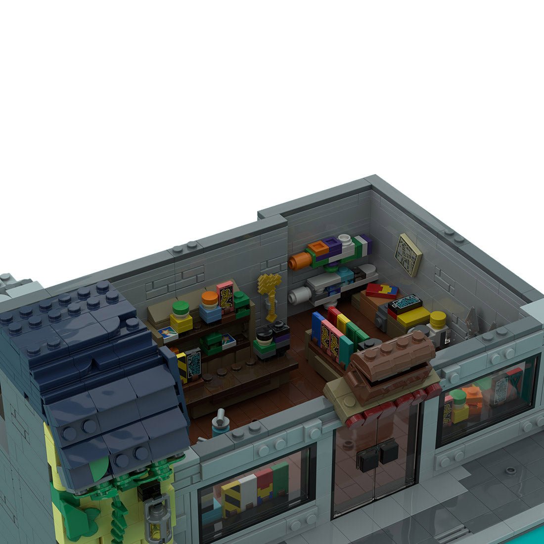 MOC - 133953 Pearl Comic Shop Street Scene Model - LesDiy -