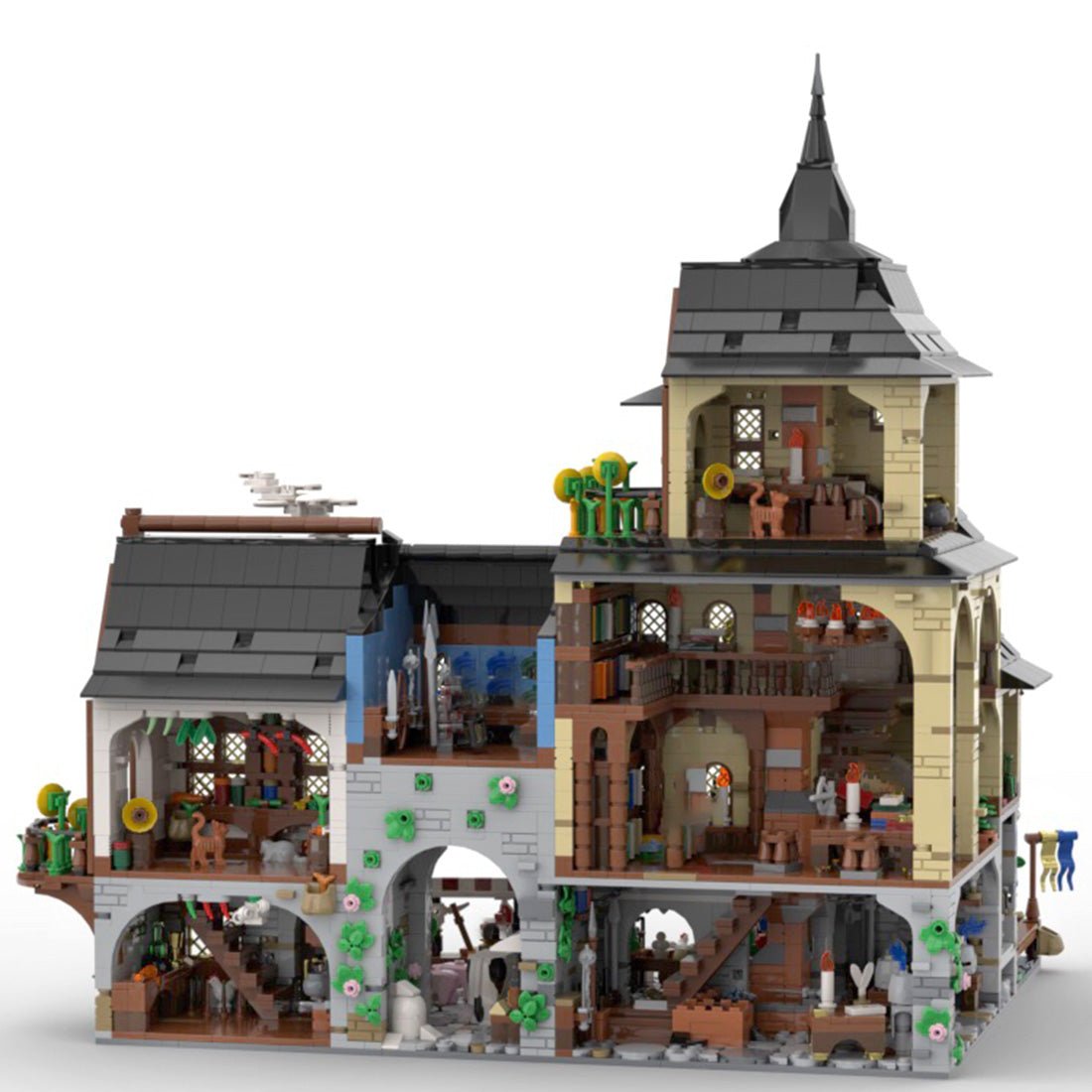 MOC - 134085 Medieval Town Centre Model - LesDiy -