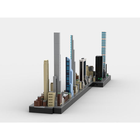 MOC - 136555 1/2000 Scale Billionaires Row - NYC Building Blocks - LesDiy - Building Blocks
