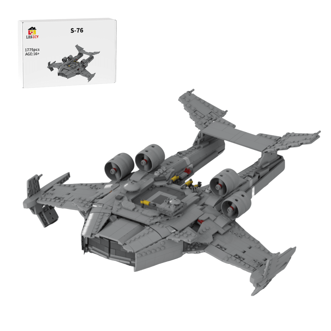 MOC - 137392 AVATAR 2 RDA S - 76 Seadragon Building Blocks - LesDiy -