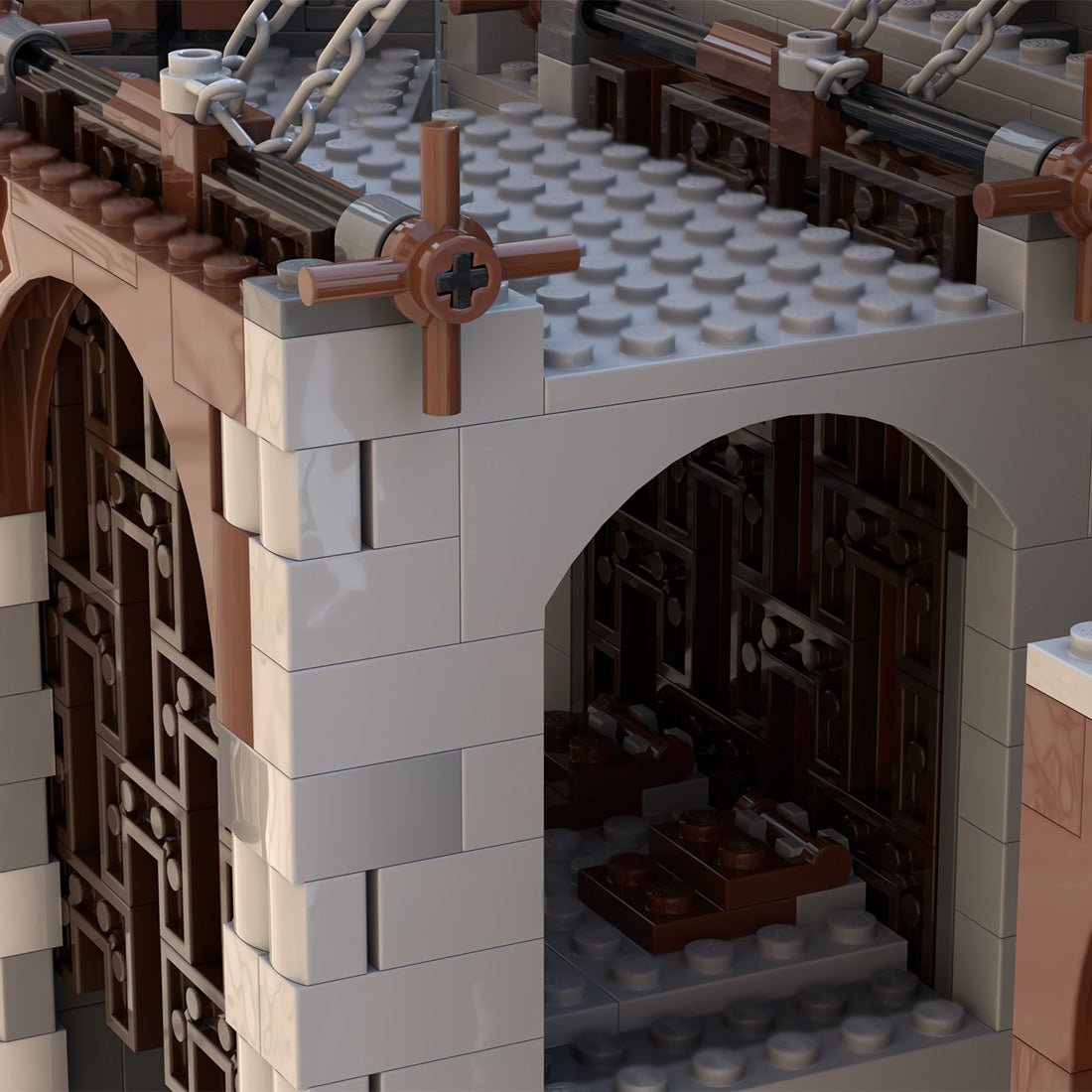 MOC - 138840 Falcons Barbican Gatehouse Medieval Castle - LesDiy -