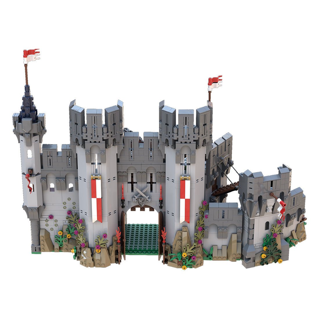 MOC - 138840 Falcons Barbican Gatehouse Medieval Castle - LesDiy -